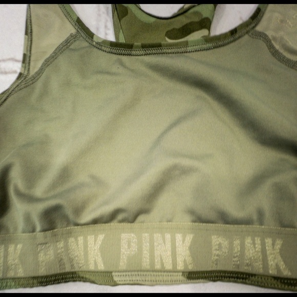 PINK VICTORIA'S SECRET CAMO UNLINED SPORTS BRA - Picture 4 of 6